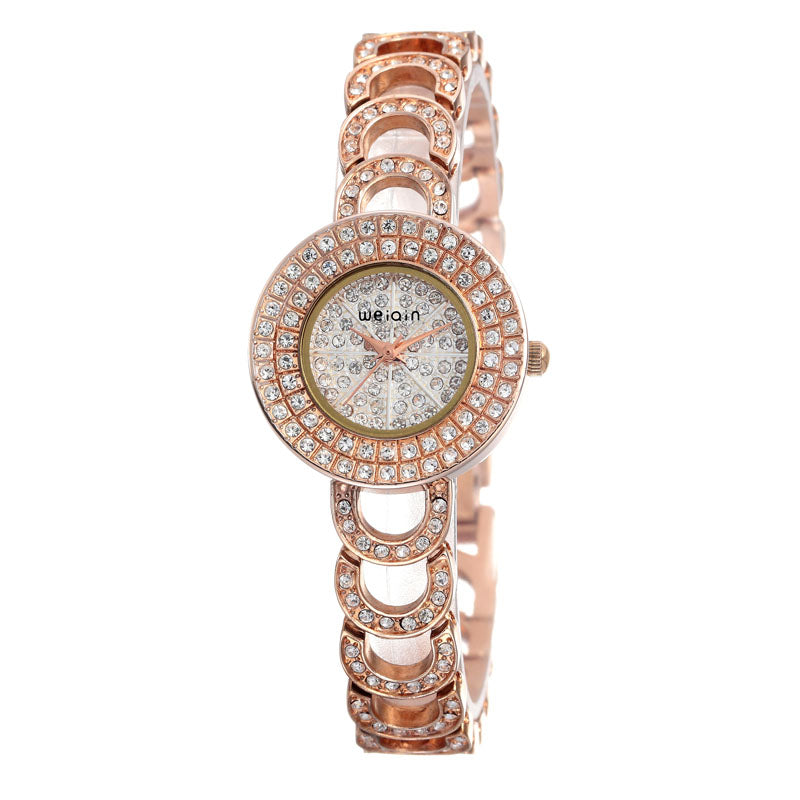 Midnight Sparkle Rose Gold Quartz Watch