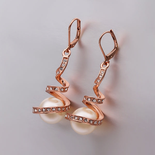 Spiral Pearl Studs-0