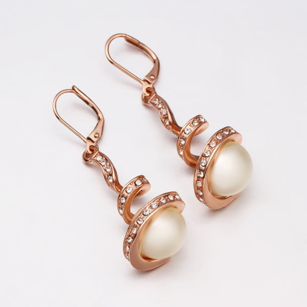 Spiral Pearl Studs-0