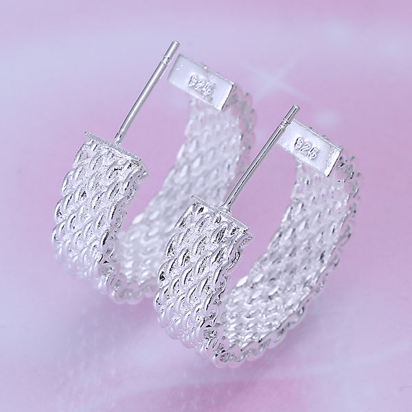 Silver Net EarRings-22