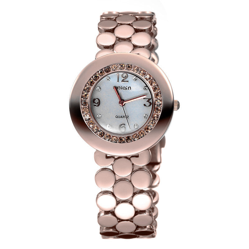 Elegant Rose Gold Crystal Ladies Watch