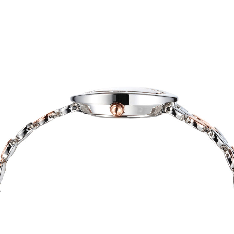 Elegant Rose Gold silver Crystal Watch