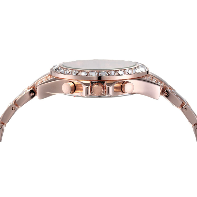 Radiance Royale – Rose Gold Crystal Quartz Watch