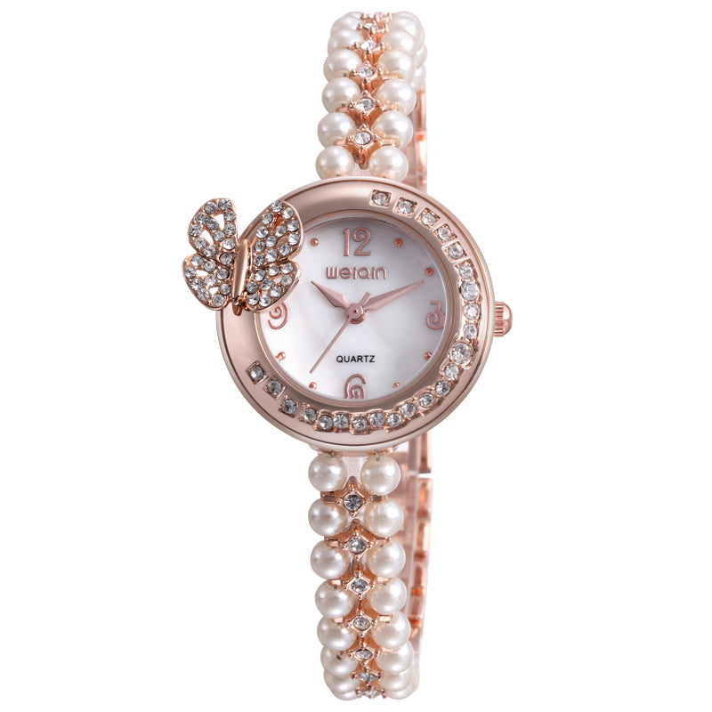 Butterfly Pearls Crystal Watch