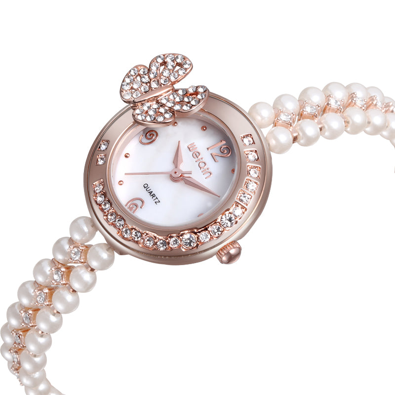 Butterfly Pearls Crystal Watch