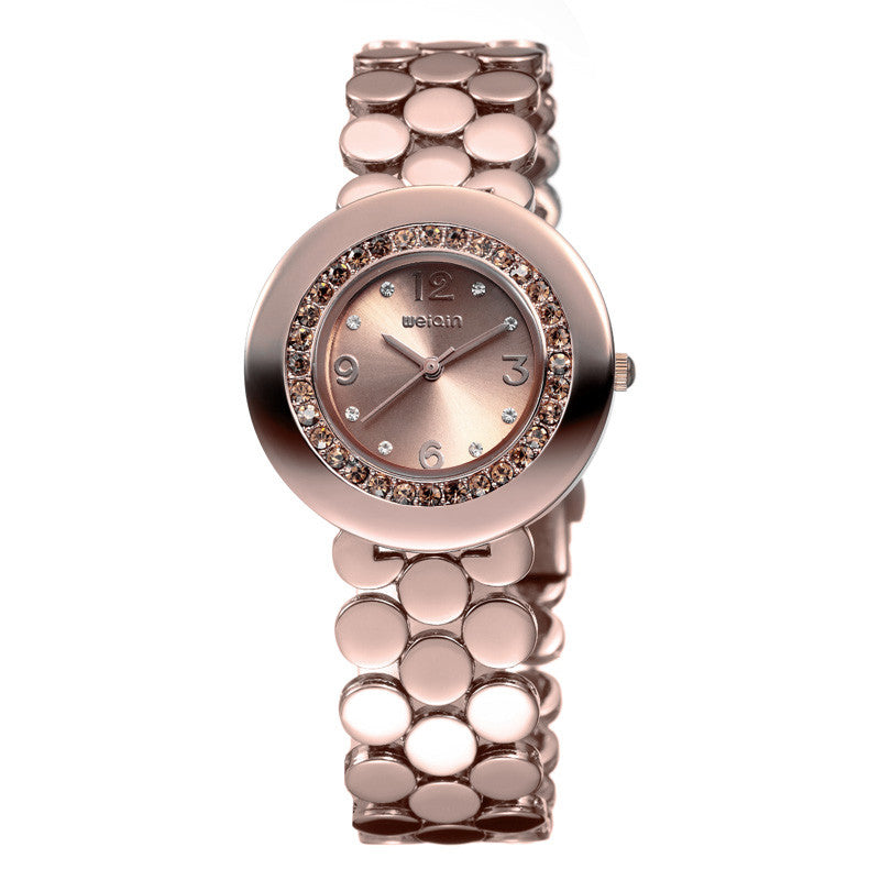 Elegant Rose Gold Crystal Ladies Watch